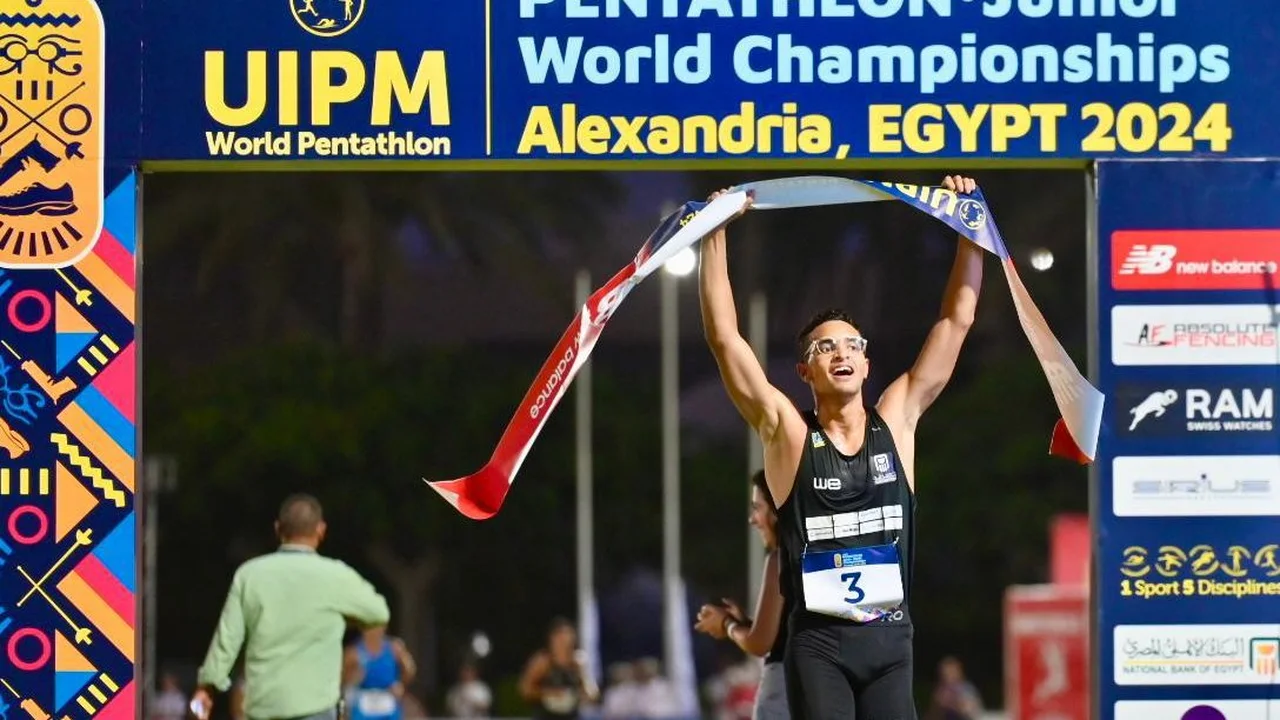 معتز وائل يحصد الميدالية الذهبية لكأس العالم للخماسي الحديث